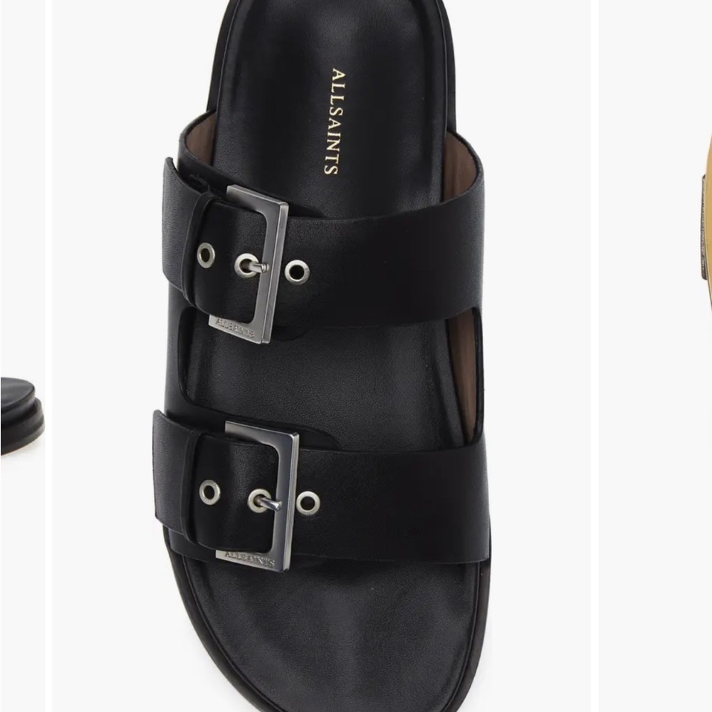 All saints Mia Double Strap Slide Sandal (Women)
